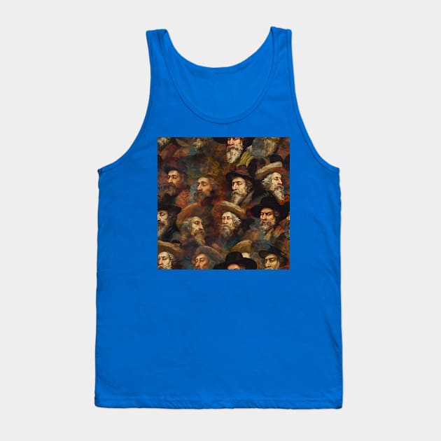 Rembrandt Paintings Mashup Tank Top by Grassroots Green